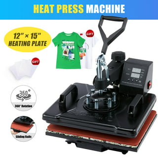 Ticfox 12X10  Heat Press Dual Digital Heat Press Machine 800W Swing Away Heat  Press T-Shirt Sublimation Printer Transfer 360 Degree Rotation for DIY T- Shirts 