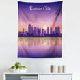 thumbnail image 1 of Kansas City Tapestry, Downtown Missouri Cityscape of Historical Art Deco Buildings and Reflection, Fabric Wall Hanging Decor for Bedroom Living Room Dorm, 5 Sizes, Multicolor, by Ambesonne, 1 of 1