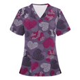 thumbnail image 1 of Camiseta de trabajo para Mujer SCZ Manga corta Cuello en V Púrpura M, 1 of 3