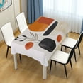 thumbnail image 4 of Yayeee Tablecloths 54" x 54" Rectangle Wrinkle Resistant Party Table Cover, White Abstract Shapes, 4 of 8