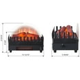 thumbnail image 6 of PuraFlame Electric Fireplace Log Heater, 16" Fireplace Inserts with Realistic Ember Bed, Thermostat, 750/1500W, Black, 6 of 6