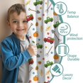 thumbnail image 3 of Blackout Kids Curtains,Cartoon Farm Vehicles Pumpkins White Pattern Childrens Insulated Curtains Set Of 2,Bedroom Essentials,Toddler Room Decor 42"x54", 3 of 5