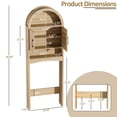 thumbnail image 3 of AHB Over Toilet Storage Cabinet with Doors and Shelves, Freestanding Bathroom Space Saver Organizer, 7.72"L x 23.7"W x 69.06"H, Wood Color, 3 of 8