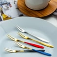 thumbnail image 4 of Set of 5 Dessert Forks Stainless Steel Small Forks for Appetizers Dessert Forks Mini Forks Cocktail Forks Appetizer Forks Salad Forks Tiny Forks, 4 of 6
