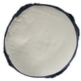 thumbnail image 6 of LR Home Small Over-tufted Diamond Indoor Round Pouf, Navy Blue, 18" x 18" x 14", 6 of 8