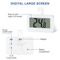 thumbnail image 3 of Termómetro digital para frigorífico, termómetro para frigorífico, termómetro digital LCD impermeable para frigorífico y congelador con pie (blanco), 3 of 5