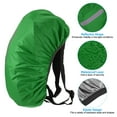 thumbnail image 3 of Unique Bargains 15-25L Waterproof Backpack Rain Cover 2 Pcs with Vertical Reflective Strap, XS, Light Green, 3 of 5