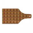 thumbnail image 1 of Aztec Cutting Board, Triangles Art Horizontal Lines Warm Tones, Decorative Tempered Glass Cutting and Serving Board, in 3 Sizes, by Ambesonne, 1 of 2