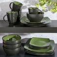 thumbnail image 3 of Gibson Soho Lounge Square 16-Piece Dinnerware Set - Green, 3 of 9