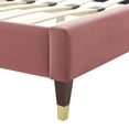thumbnail image 5 of Modway Current Performance Velvet Queen Platform Bed in Dusty Rose, 5 of 10