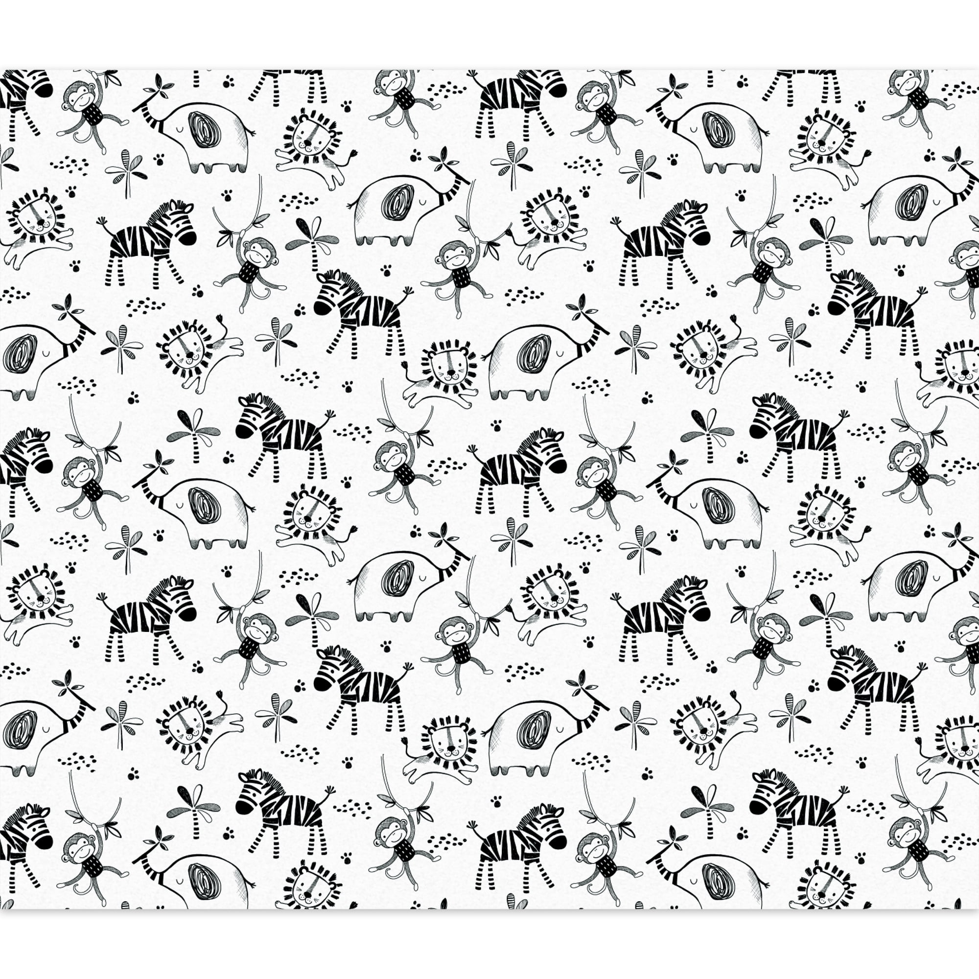 Mainstays 44" Width Cotton Flannel Safari Black/White Fabric 8 Yard Bolt