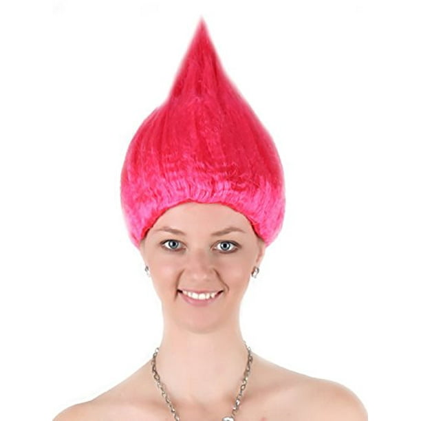 Deluxe Troll Wig Pink Synthetic Hair Princess Troll Wig Cosplay Costume