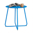 thumbnail image 5 of LAUSAINT HOME 18" Modern Outdoor Side Table, Small Round Steel Patio Table with Adjustable Footpads, Blue, 5 of 5