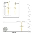 thumbnail image 4 of Dazzlingrock Collection Round Lab Grown White Diamond Solitaire Accent Cross Pendant with 18 inch Gold Chain for Women (0.11 ctw, Color H-I, Clarity SI2) in 18K Yellow Gold, 4 of 5