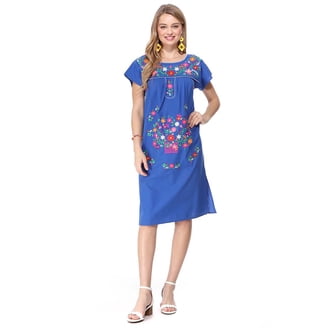 unik Embroidered Traditional Mexican Dress (Burgundy, 2XL) - Walmart.com unik Embroidered Traditional Mexican Dress (Burgundy, 2XL) - Walmart.com