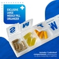 thumbnail image 4 of MEDca Weekly Pill Organizer, 7-Day Pill Planner Extra Large, 4 of 4