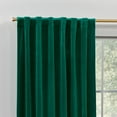 thumbnail image 2 of Modern Velvet Light Filtering Window Curtain Panel Pair, Emerald, 52x84, 2 of 12