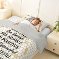 thumbnail image 3 of Feelyou Honeycomb Twin Comforter Sets, Positive Word Bedding Set, 2 Pieces, 3 of 7
