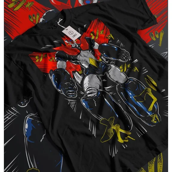MAZINGER Z T-Shirt RARE Embroidered Logo Manga Anime Tranzor Great Super Robot