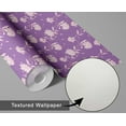 thumbnail image 6 of S4Sassy Peel and Stick Wall Covering, Elegant Floral Vine Removable Walls Wrap- Purple Instant Wall Makeover Mural for Bathroom, Laundry Room, Closet Interior- Self-Adhesive Wallpaper Vinyl- 25"x360", 6 of 9