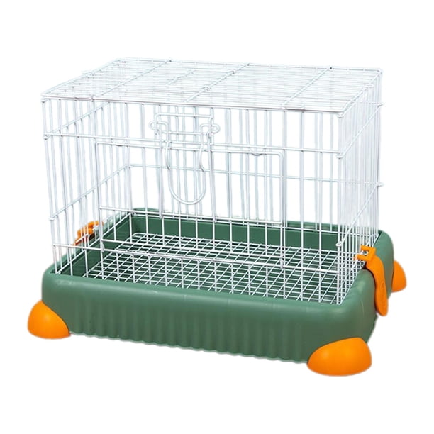 Jaula para conejos, jaula para cobayas fácil de limpiar con bandeja, jaula de hábitat para animales pequeños, conejera interior para conejos y pequeño verde