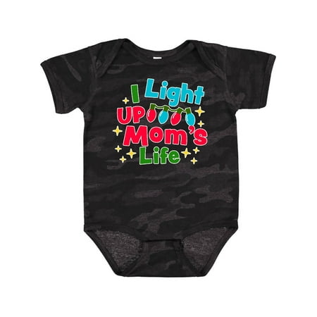 

Inktastic Christmas I Light up Moms Life with Lights Gift Baby Boy or Baby Girl Bodysuit