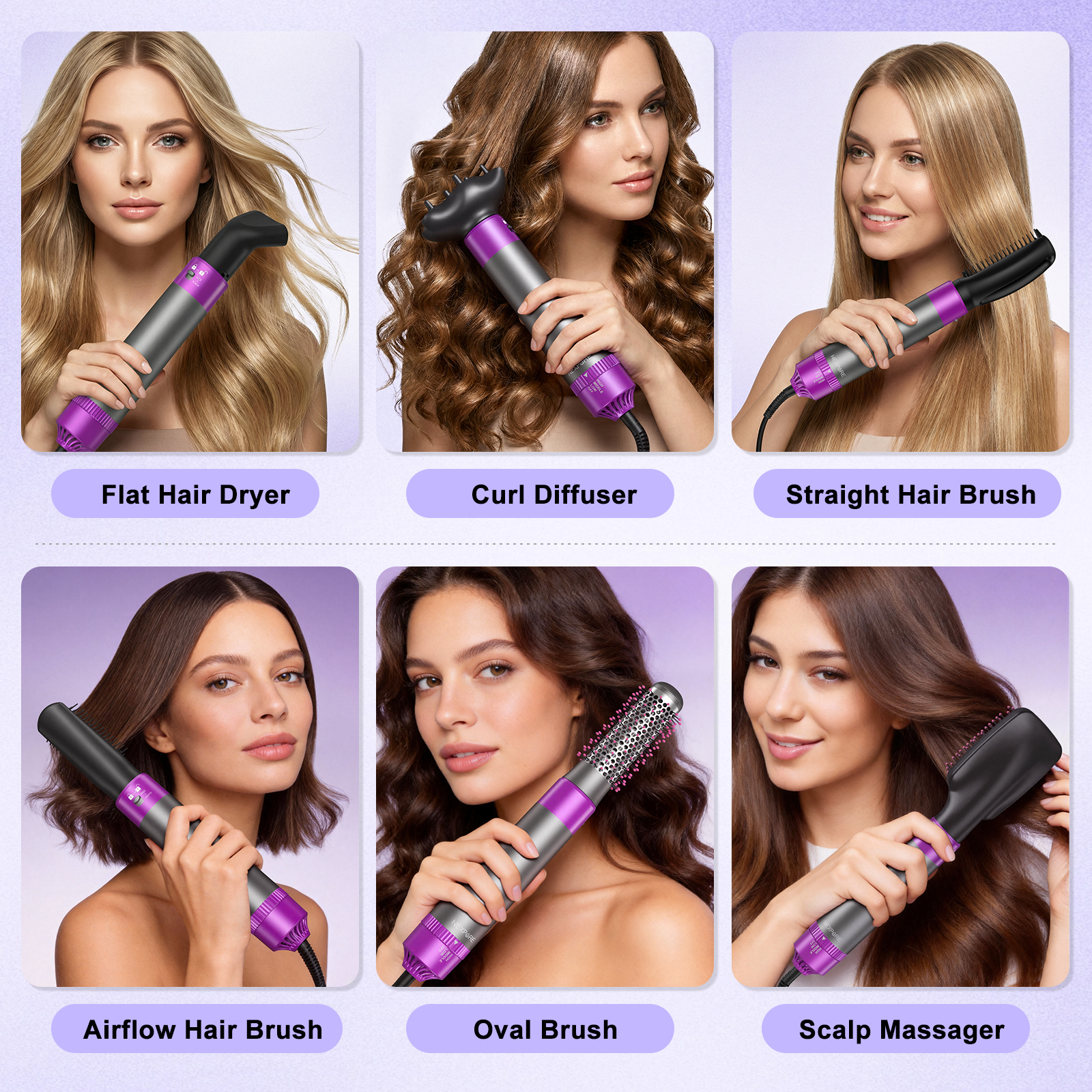 Nexpure 6-in-1 Hair Dryer Brush Styling Set photo 8