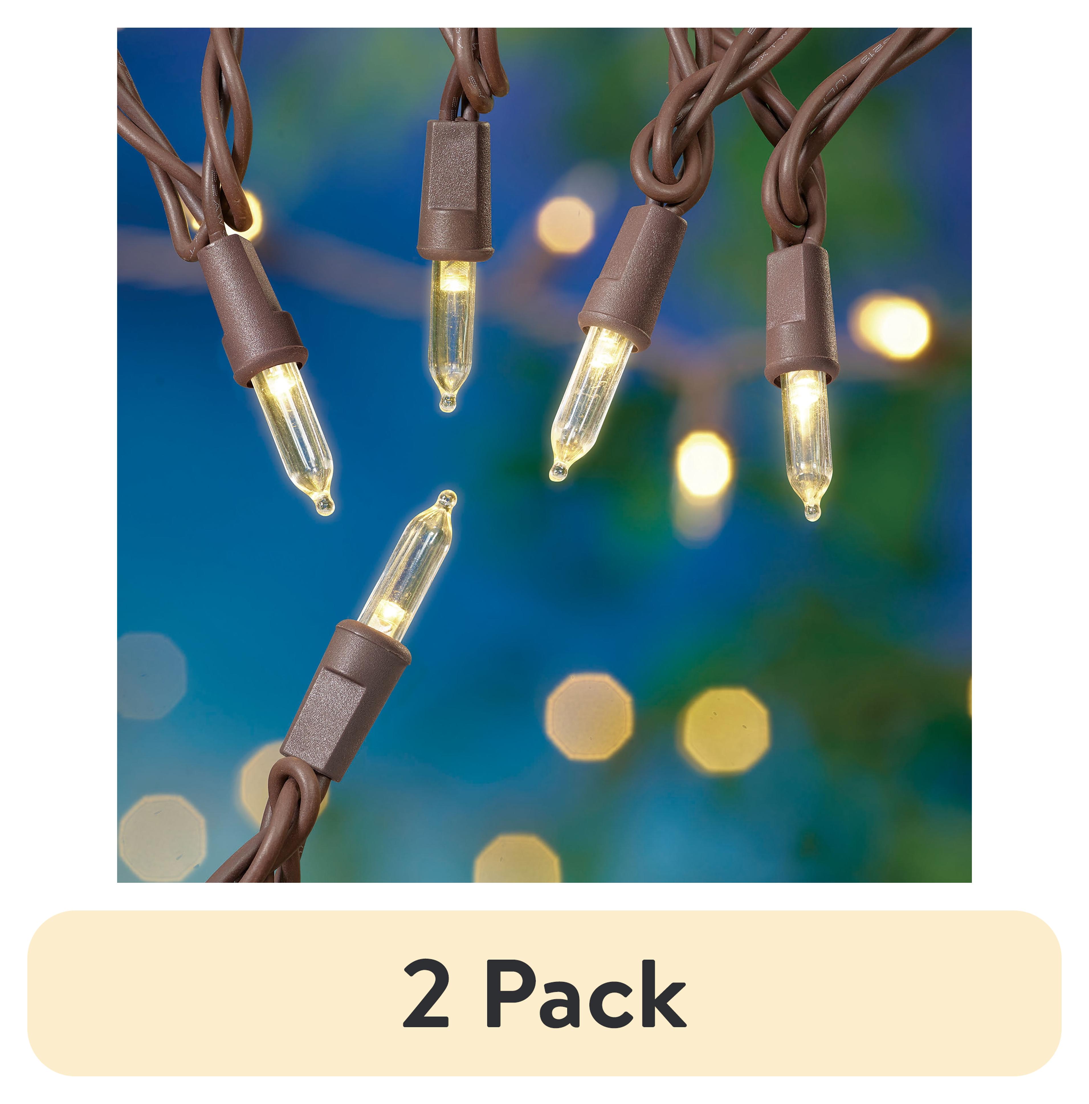 Mainstays 100-Count LED Outdoor String Lights, Warm photo 1