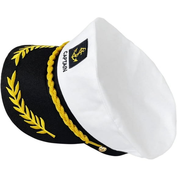 FYBTO Sailor Hat Sea Cap Sailor Captain Hat Sailor Officer Cap Boat Captains Hat Custom Captain Hat Rave Hat Captain Hat for Outdoor Boat Hats Adjustable Cotton Polyester Admiral Child-0719