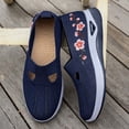 thumbnail image 5 of oqasdz Casual Shoes for Women Mesh Breathable Floral Emborider Slip On Soft Sole Sneakers Round Toe Non Slip Comfortable Walking Shoes Outdoor Summer, 5 of 6