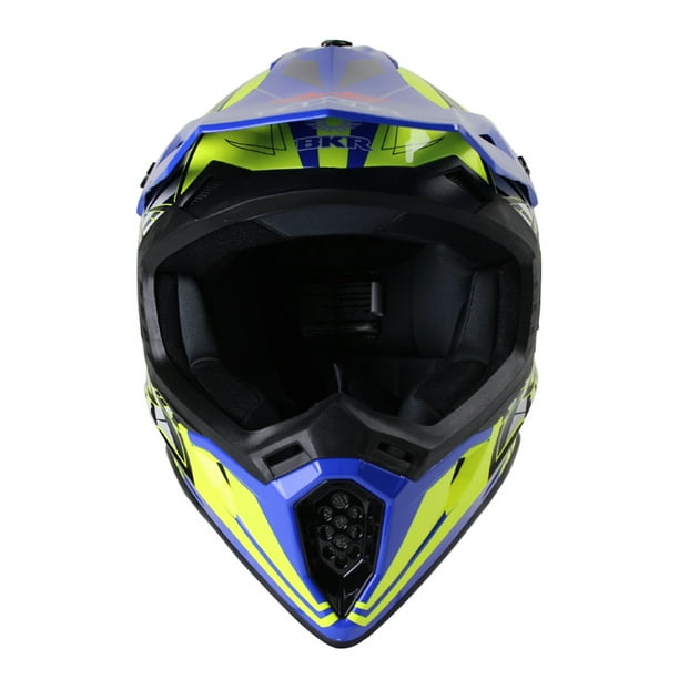 CASCO BKR CROSS ADVENTURE AMARILLO NEON AZUL NICKEL L BKR BKR CROSS ADVETURE Bodega Aurrera en linea