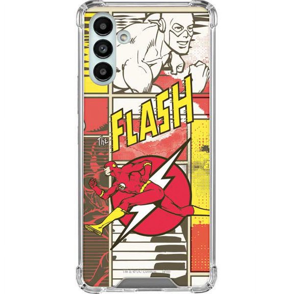 Skinit DC Comics Flash Block Pattern Galaxy A13 5G Clear Case