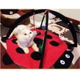 thumbnail image 3 of Alfombra móvil de juegos y actividades para perros o gatos, cama acolchada para mascotas con juguetes colgantes: campanas, pelotas y ratones., 3 of 5