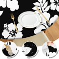 thumbnail image 3 of Floral round tablecloth with elastic edge and wrinkle-resistant polyester, fits 44-52 inch tables, extra large version, 3 of 6