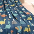 thumbnail image 3 of DarkBlue Cartoon Dinosaurs Mountains Eggs Pattern Blanket,Comfortable Soft Lamb Wool Throw Blanket,All Season,Warm Lightweight Blankets for Sofa Bed Couch Living Room Chair,60"x80", 3 of 4