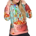 thumbnail image 4 of KLL Floating Colorful Cereal for Womens Pullover Hoodie with Pocket Hooded Long Sleeve Shirts Sweatshirt for Women-Medium, 4 of 7