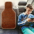 thumbnail image 4 of Tgbvmt Summer Wooden Car Backrest Cushion Breathable Seat Massage Beads, Comfortable Ventilated Wooden Bead Cover Reduces Pressure Circulation Cooling for Office Car Truck Daily Travel Holiday Use, 4 of 6