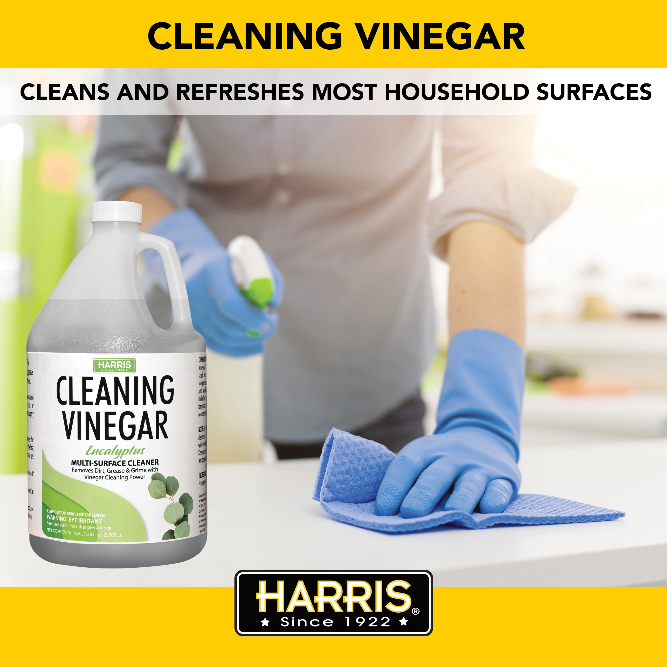 Harris Eucalyptus Scented Multi-Surface Vinegar Cleaner 1 Gallon