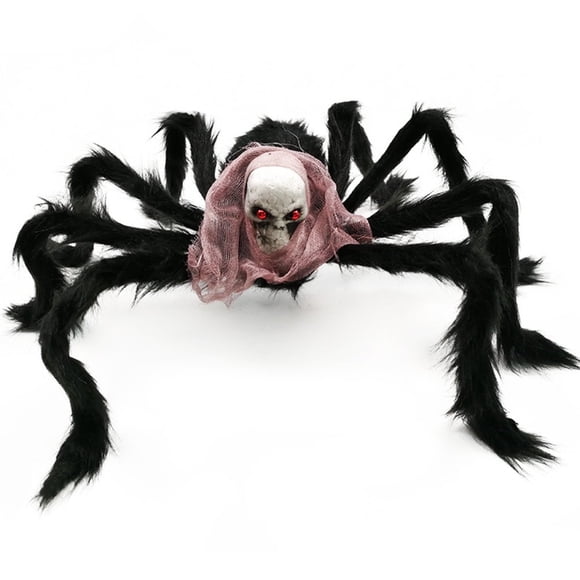 Scary Skull Plush Spider Toys Haunted House Festival Jokes Toy Furry Simulation Spider Props Bar Party Halloween Decorations