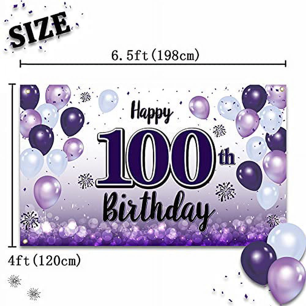 Happy 94th Birthday Hofschild-Banner – 3x0,6 M, Aus 600D Polyester, Für Outdoor-Geburtstagsdeko