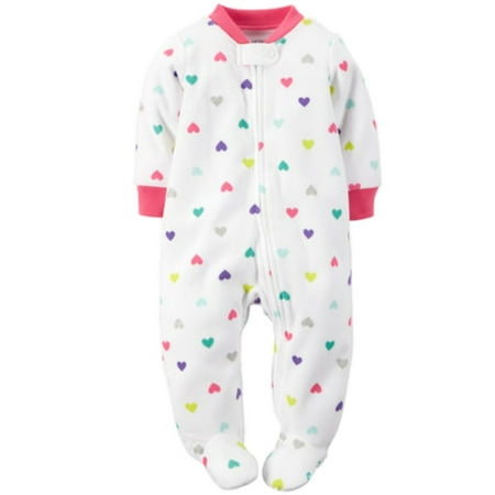 carters pajama footed sleeper infant plush sleep toddler heart play