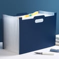 thumbnail image 3 of Organizador de archivos A4, bolsa de almacenamiento de papel de prueba para estudiantes, bolsa de almacenamiento de clasificación de archivos, soporte Azul oscuro Macarena Organizador de archivos, 3 of 5
