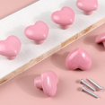 thumbnail image 2 of Pomos de cerámica QUANZHOUTIANDI rosa en forma de corazón 10 piezas, 2 of 5