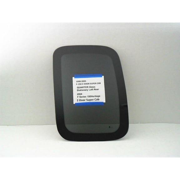 Stationary Driver Left Side Rear Quarter Window Quarter Glass Compatible with Ford F150 1998-2003 / F250LD (Light Duty Only) 1998-1999 / F150Heritage 2004 2-Door Super Cab Models