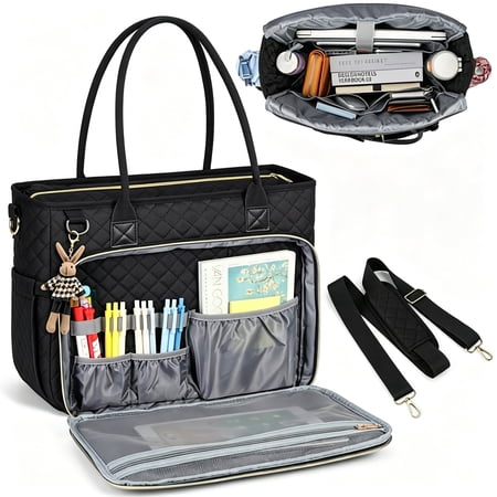 GASTROPOD Teacher Tote Bag 15.6 Inch Laptop Bag for Women Work Bags Laptop Tote Nurse Bag Professional Computer Messenger with Insulated Pocket,Laptop Briefcase for Office,College