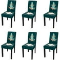 thumbnail image 5 of Set of 6 Merry Christmas Newest Christmas Chair Slipcovers Happy Printed Chair Covers Christmas Decor Removable Chair Covers Non Slip Washable Furniture Protector for Dining Room, 5 of 5
