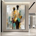 thumbnail image 2 of Hand-painted oil painting vertical abstract figure artwork oil painting wall art painting canvas wall decoration,102*76cm (40*30) inches, unstretched frameless, 2 of 4