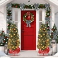 thumbnail image 6 of Towallmark 4.5FT Christmas Tree with 85 Lights, Pre-Lit Artificial Mini Christmas Tree with 8 Mode Includes Red Berries & Sleigh Base for Front Door, Porch, 6 of 6