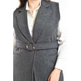 thumbnail image 4 of Chaleco Largo Roman Fashion Textura Gris Oscuro Talla Extra 2056, 4 of 6