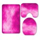 thumbnail image 1 of Juego de alfombras de baño ABPHQTO 3 piezas fondo rosa Alfombrilla de contorno y tapa de inodoro, 1 of 2